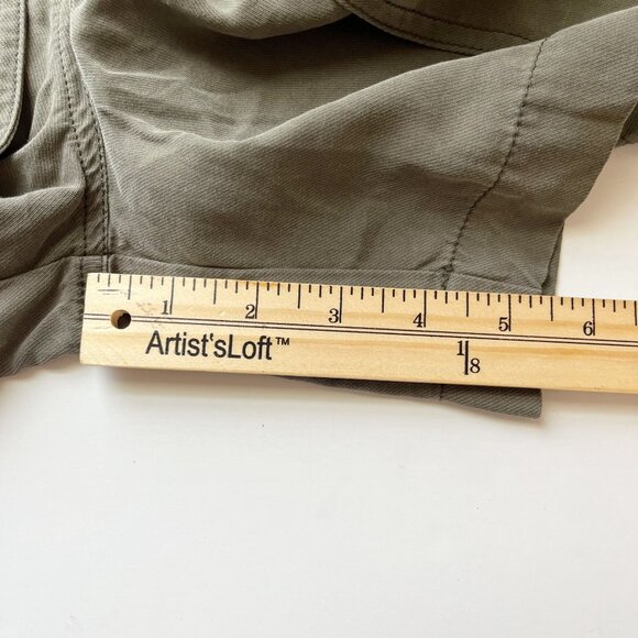 Boden Elgin Paperbag Shorts High Rise Green Lyocell Pockets - Size 8 - Picture 8 of 9